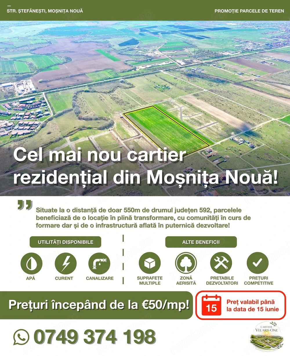 Cel mai nou cartier rezidential din Mosnita Noua!