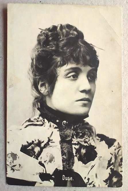 Veche carte poștală cu portretul celebrei actrițe italiene Eleonora DUSE, ed. B.K.W.I., 1906