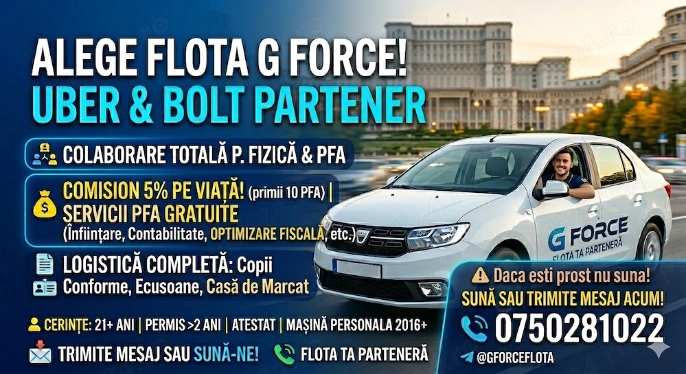 Cautam Soferi Parteneri UBER, BOLT 