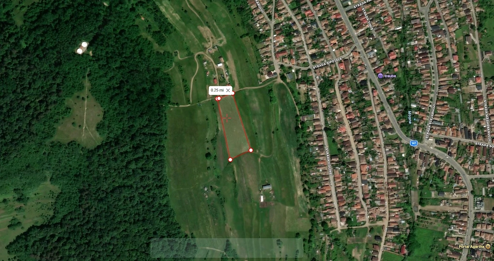 Teren agricol 5333 mp, Mediaș, zonă liniștită lângă pădure