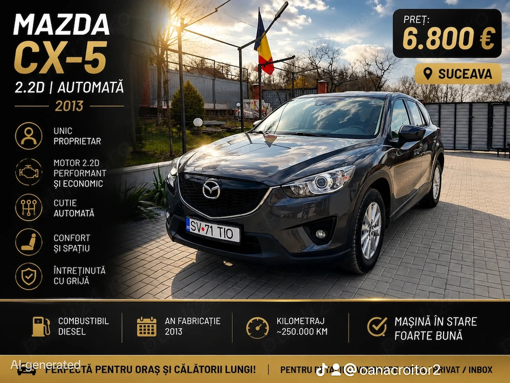 Vand mazda cx5  an2013,motor2.2D