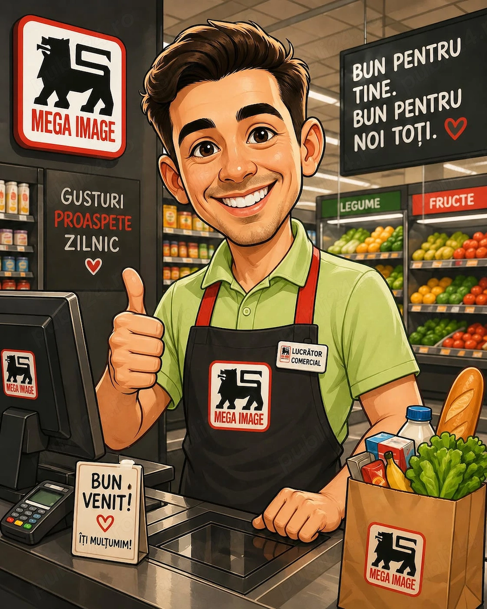 Lucrator comercial polivalent Mega Image Valea Adanca 2 (5 Drumuri)