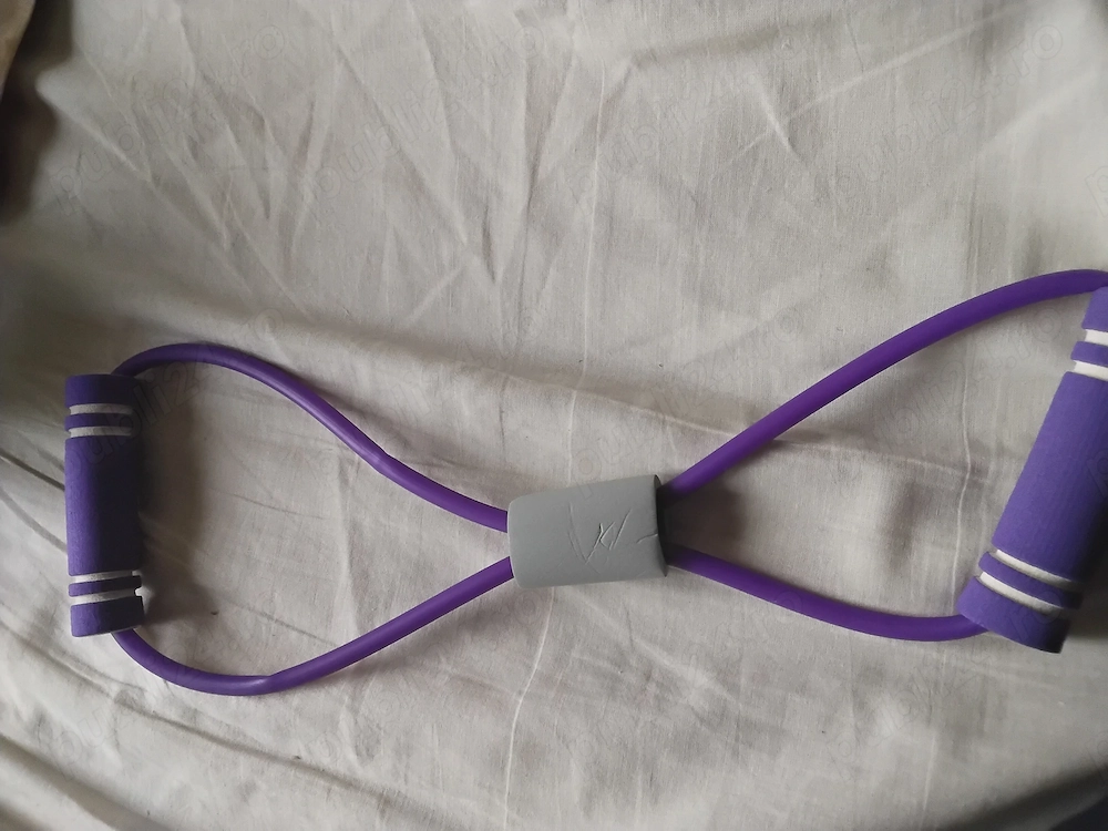 Curea de intindere yoga, silicon, forma 8, mov,noua 