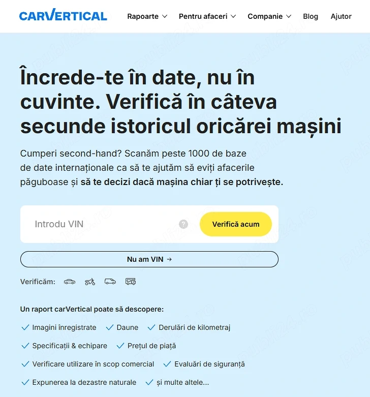 Istoric CarVertical