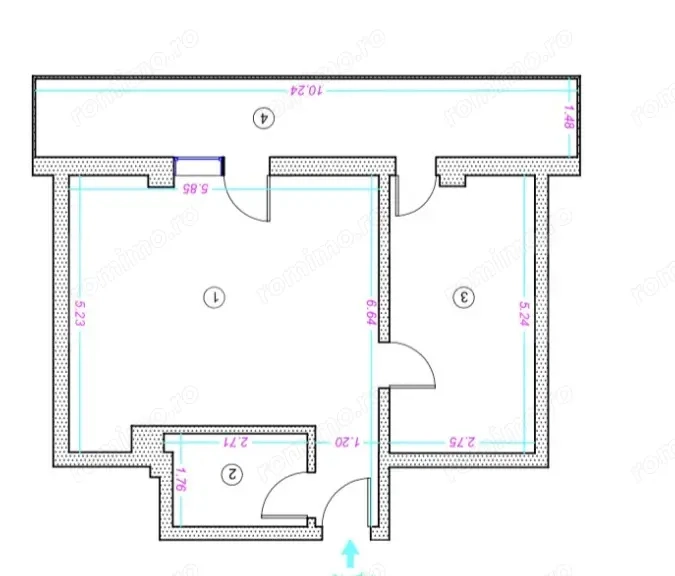 Apartament cu 2 camere, 50 mp, finisat, zona Donath