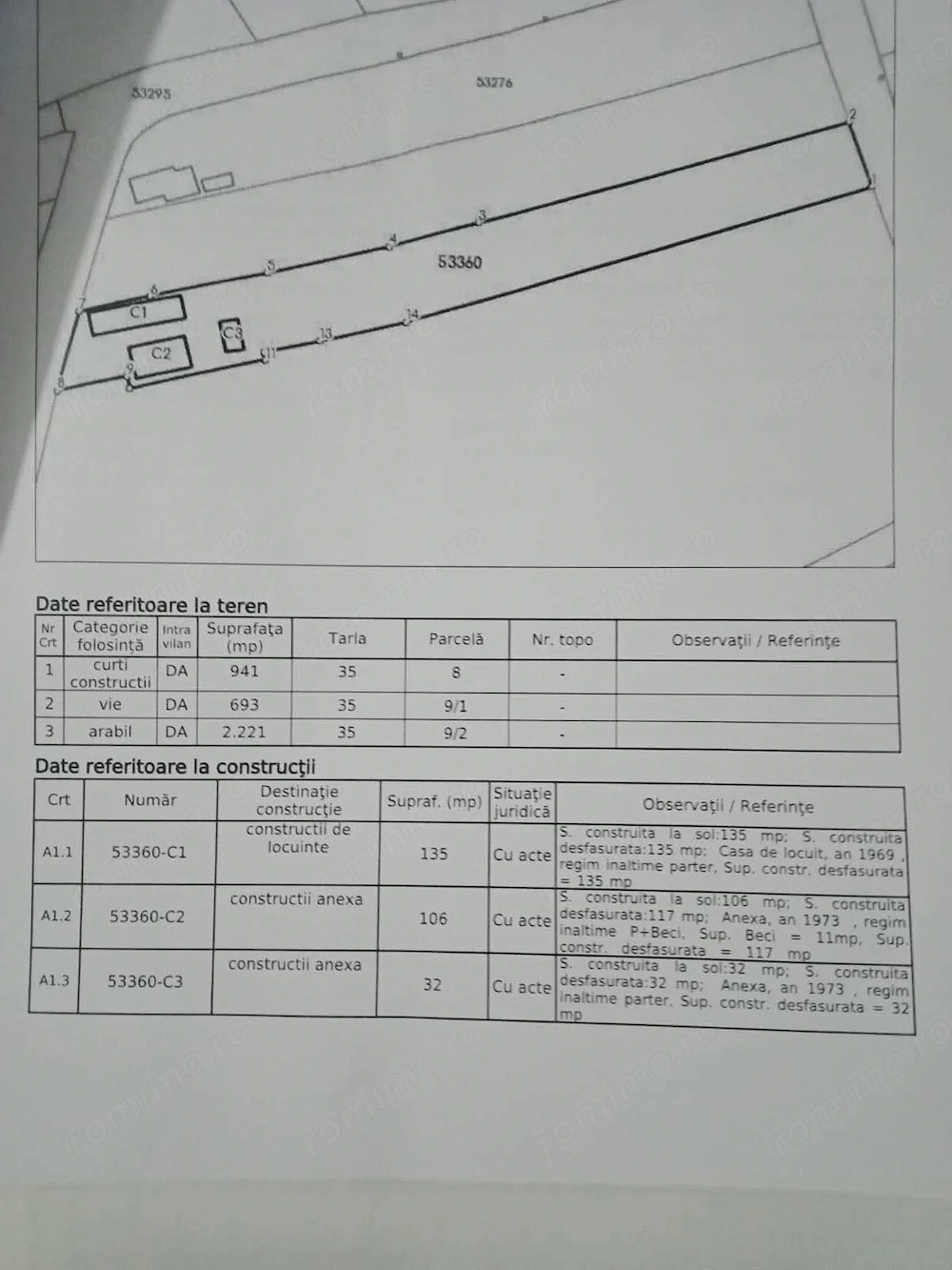 Vând 2 Case in Baldovinesti