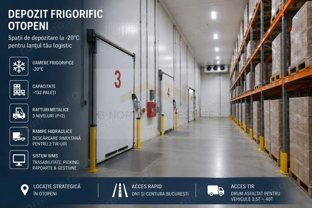 Depozitare frigorifică Otopeni | Acces rapid DN1 și Centura  | Camere -20°C