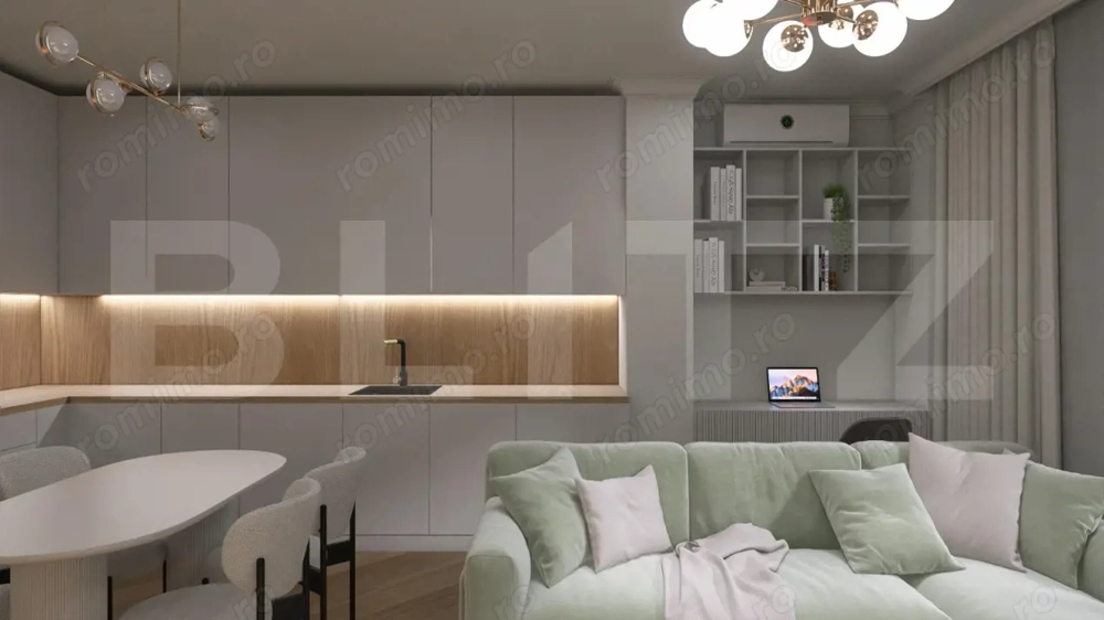 Apartament nou modern, 2 camere, centrala pe gaz si panouri fotovoltaice, Iosia