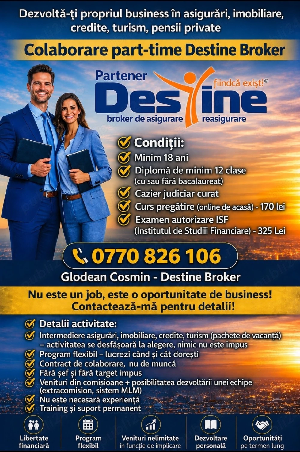 Colaborare part-time asigurări 