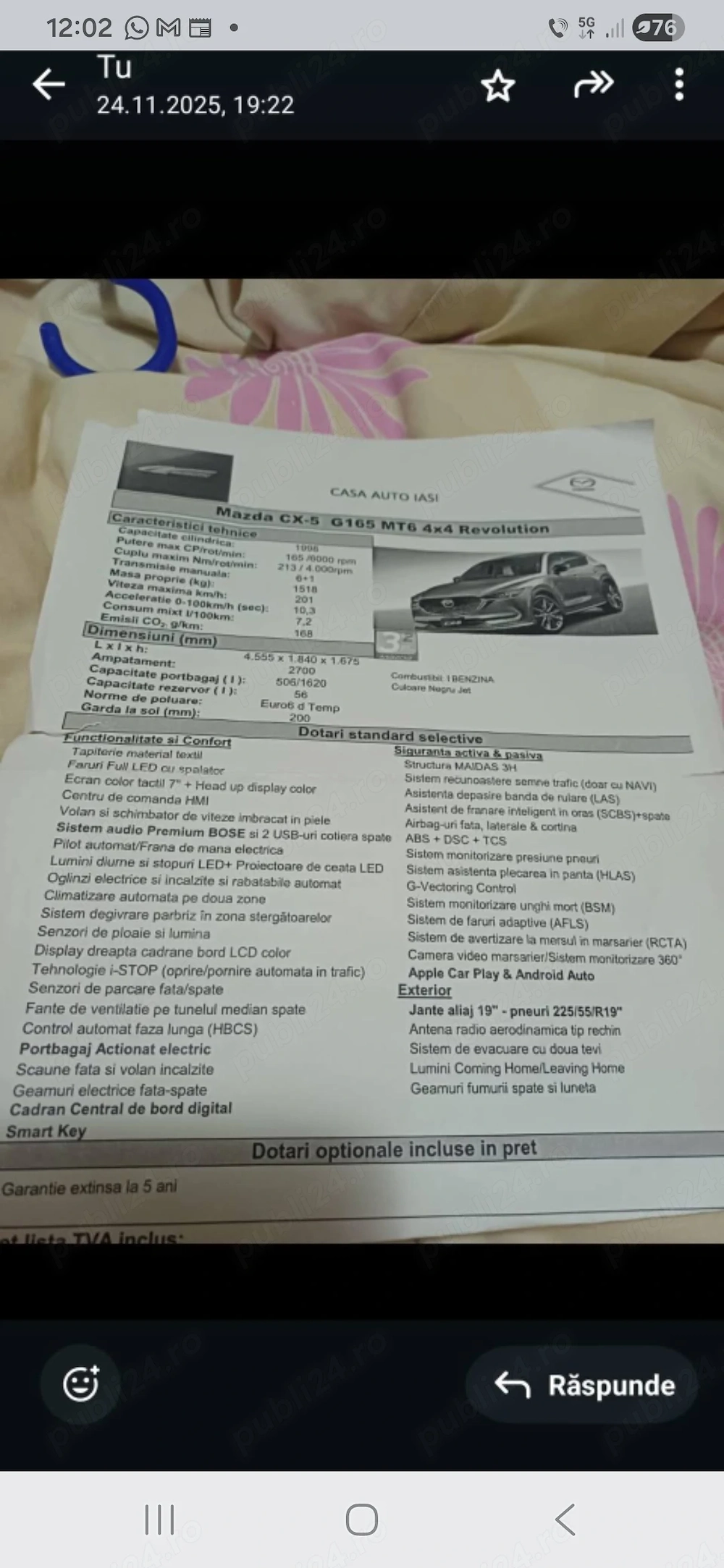 Mazda cx5 2019,2.0 awd,manuală  69k 