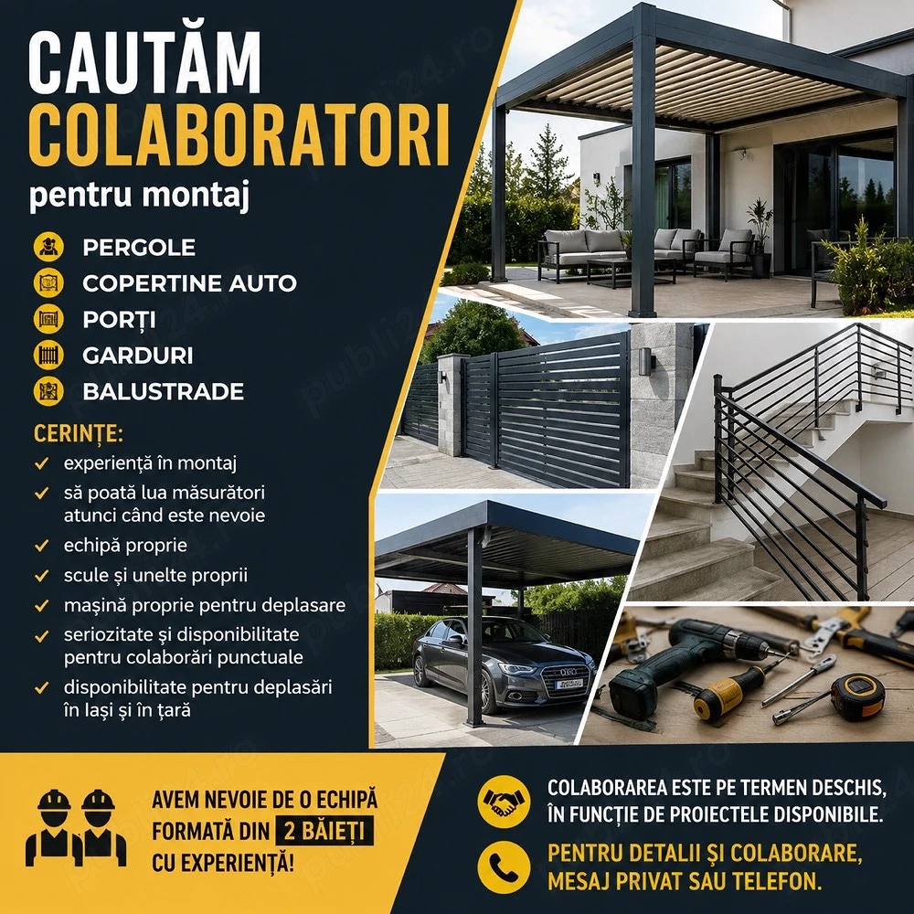 Căutăm colaboratori montaj confecții metalice