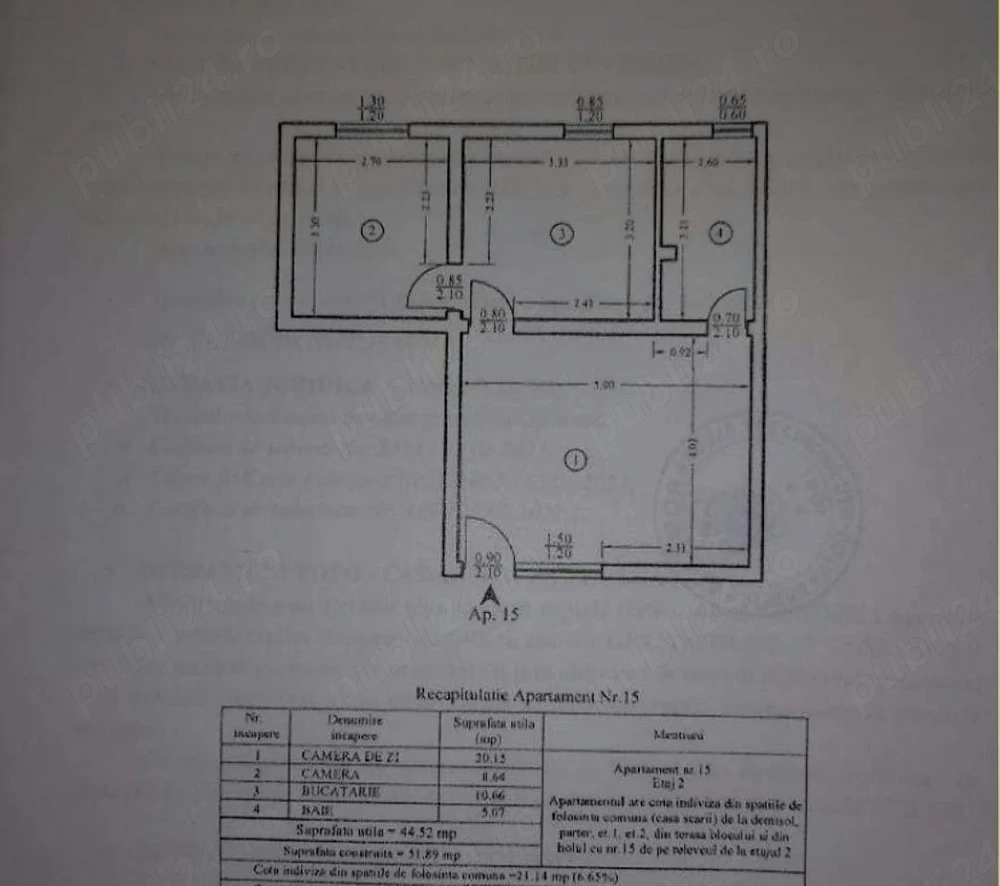 Apartament 2 camere de vanzare