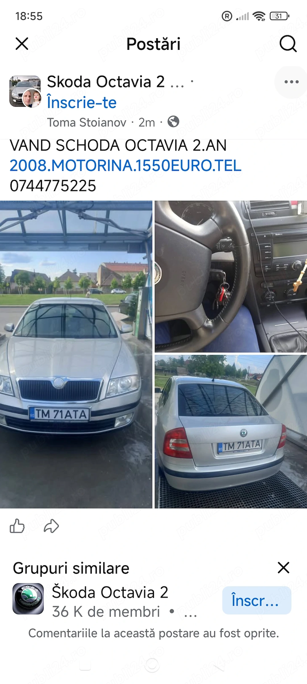 Vând schoda octavia 2.a