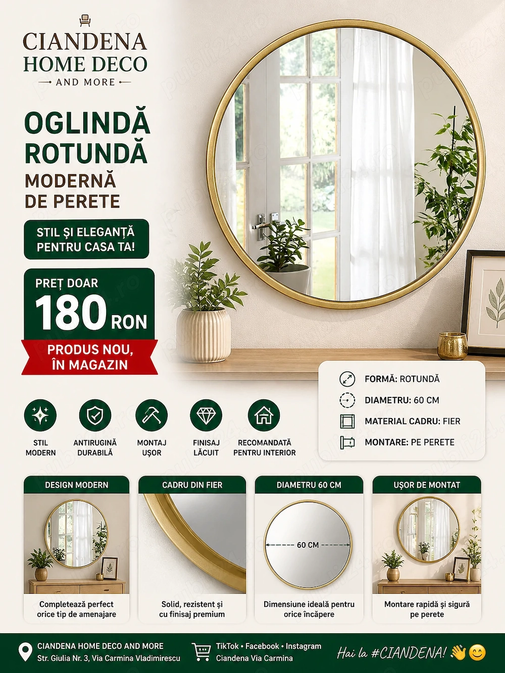 Oglinda rotunda