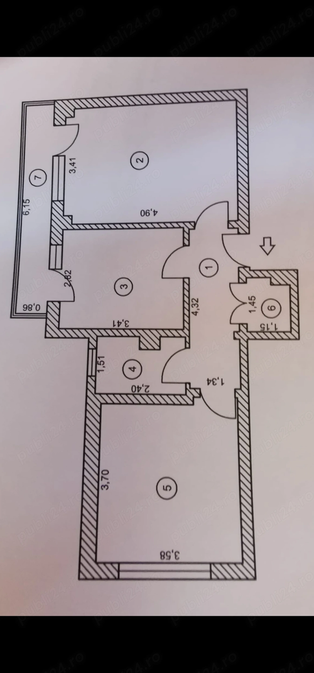 Vând apartament 2camere decomandat in Faurei, jud Braila