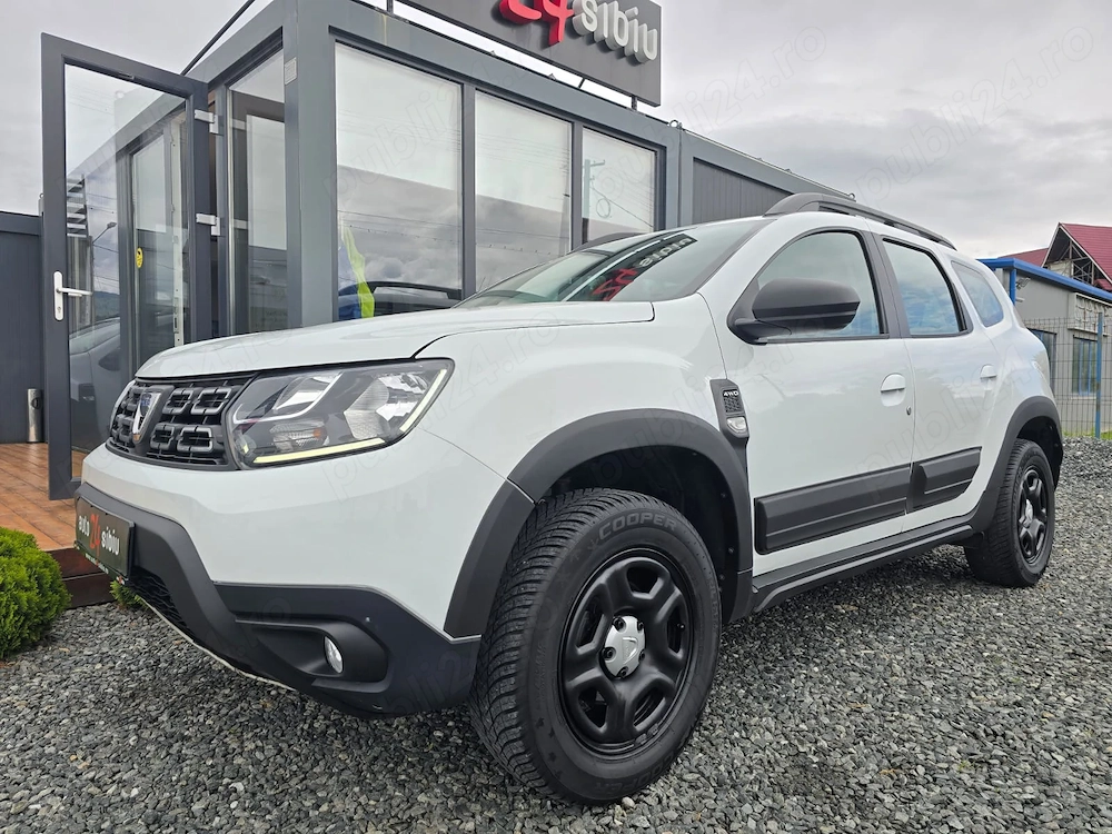 Dacia Duster 4x4, 1.5 diesel, 2021, pachet drumuri grele, TVA deductibil, finantare leasing rate.