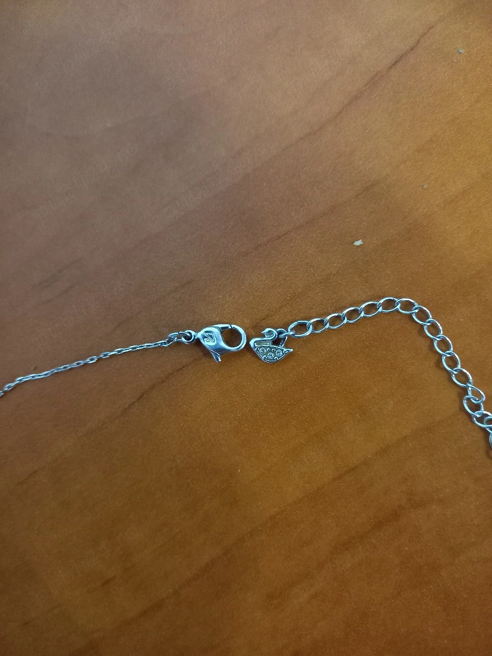 Lănțișor Swarovski Original - Pandantiv Inimi Împletite (Cristale)