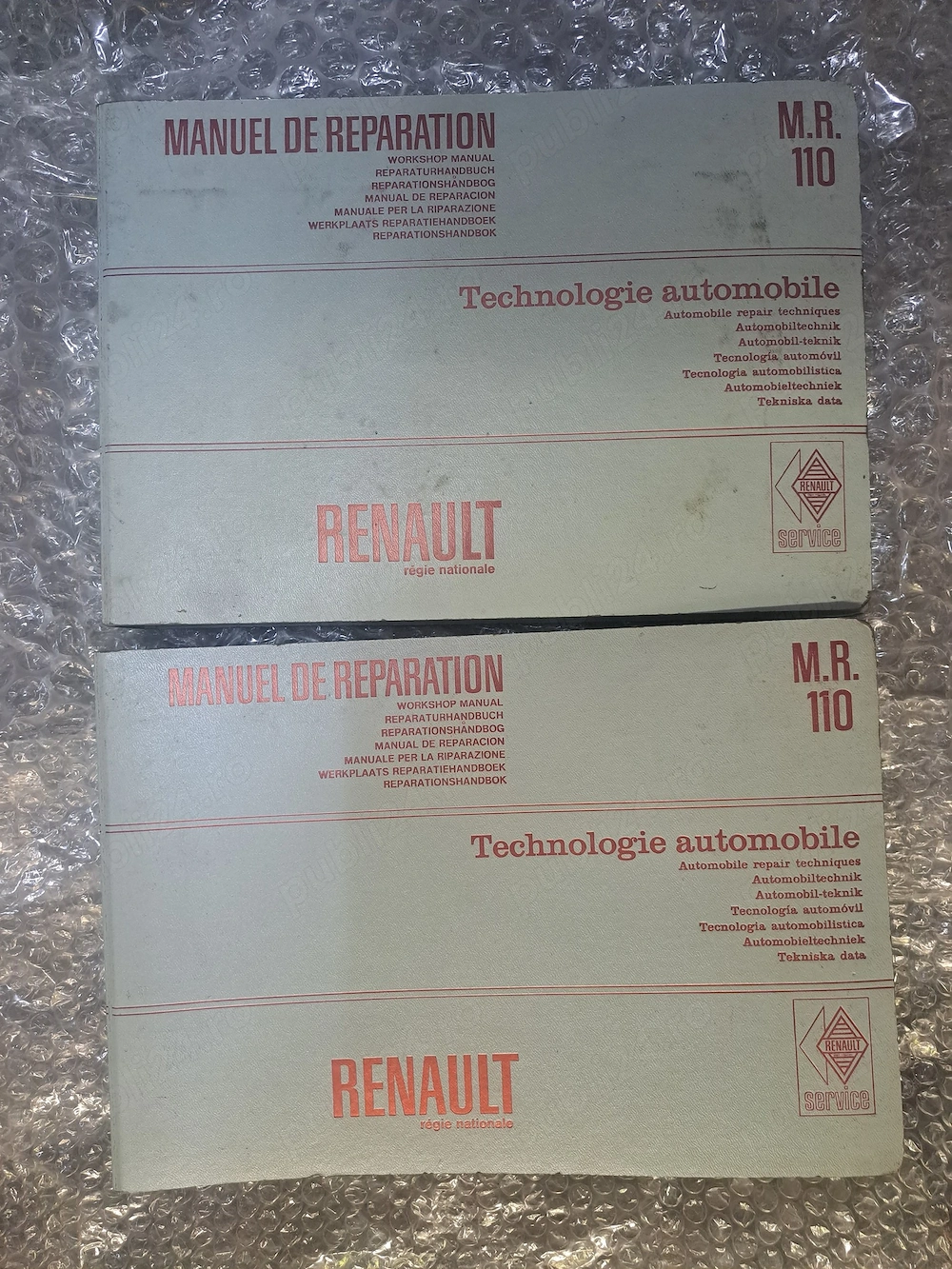 Manuale tehnice originale de uz intern Renault MR 110 (ediția 1966).