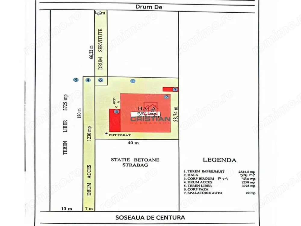 Vanzare depozit hala spatiu industrial cu teren 5.980mp Domnesti - Centura, ILFOV