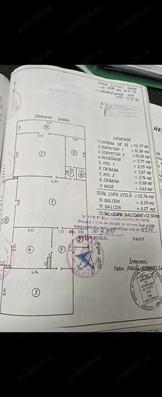 3 Camere semidecomandat Centru Faleza
