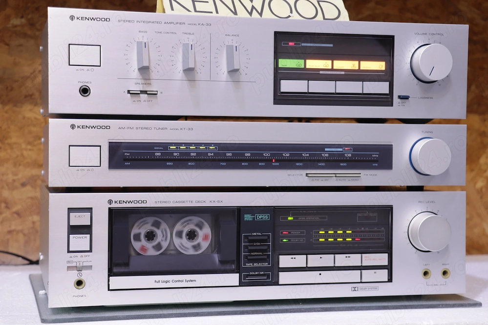 Line audio Kenwood,2x50W,deck,amp,tuner(Japonia).