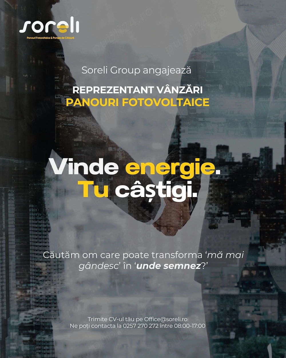 Reprezentant Vânzări Panouri Fotovoltaice 