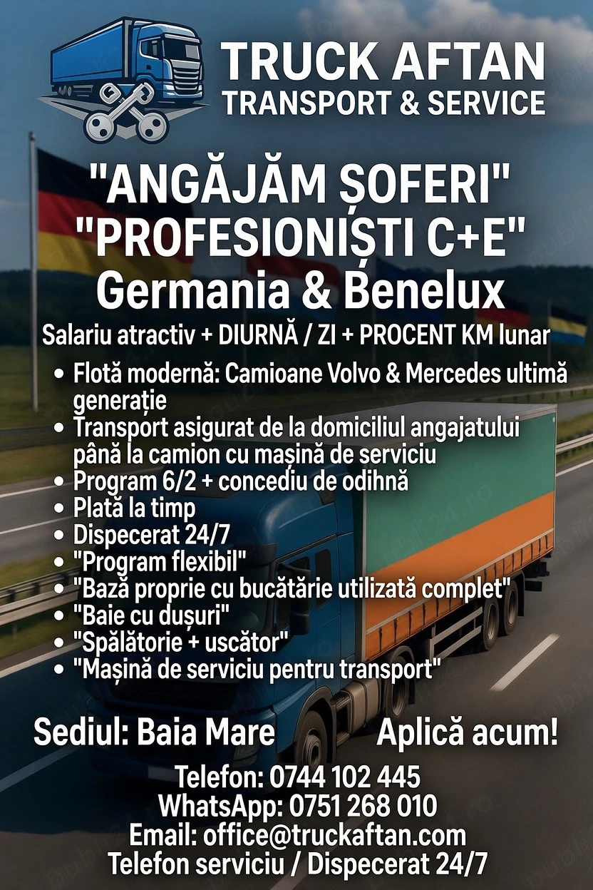 Angajăm  șoferi profesioniști comunitate 