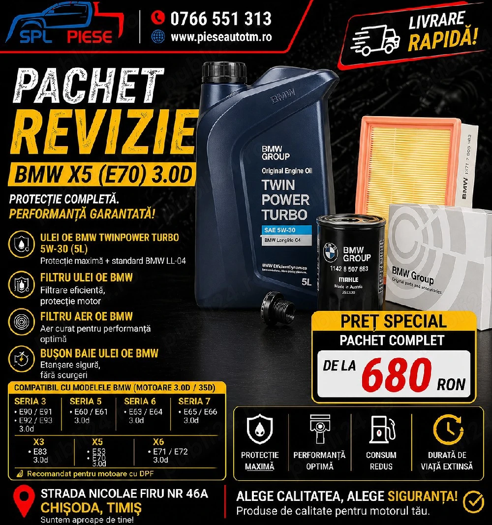  Pachet revizie pentru BMW X5 (E70) 3.0D!