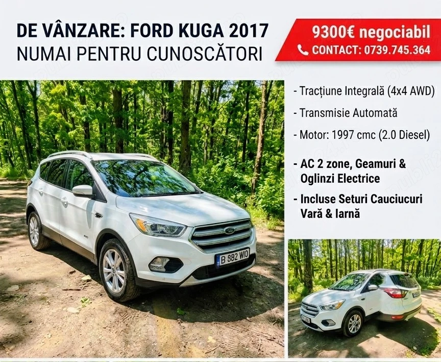 Ford Kuga 2017 | 2.0 Diesel | 4x4 | Automată