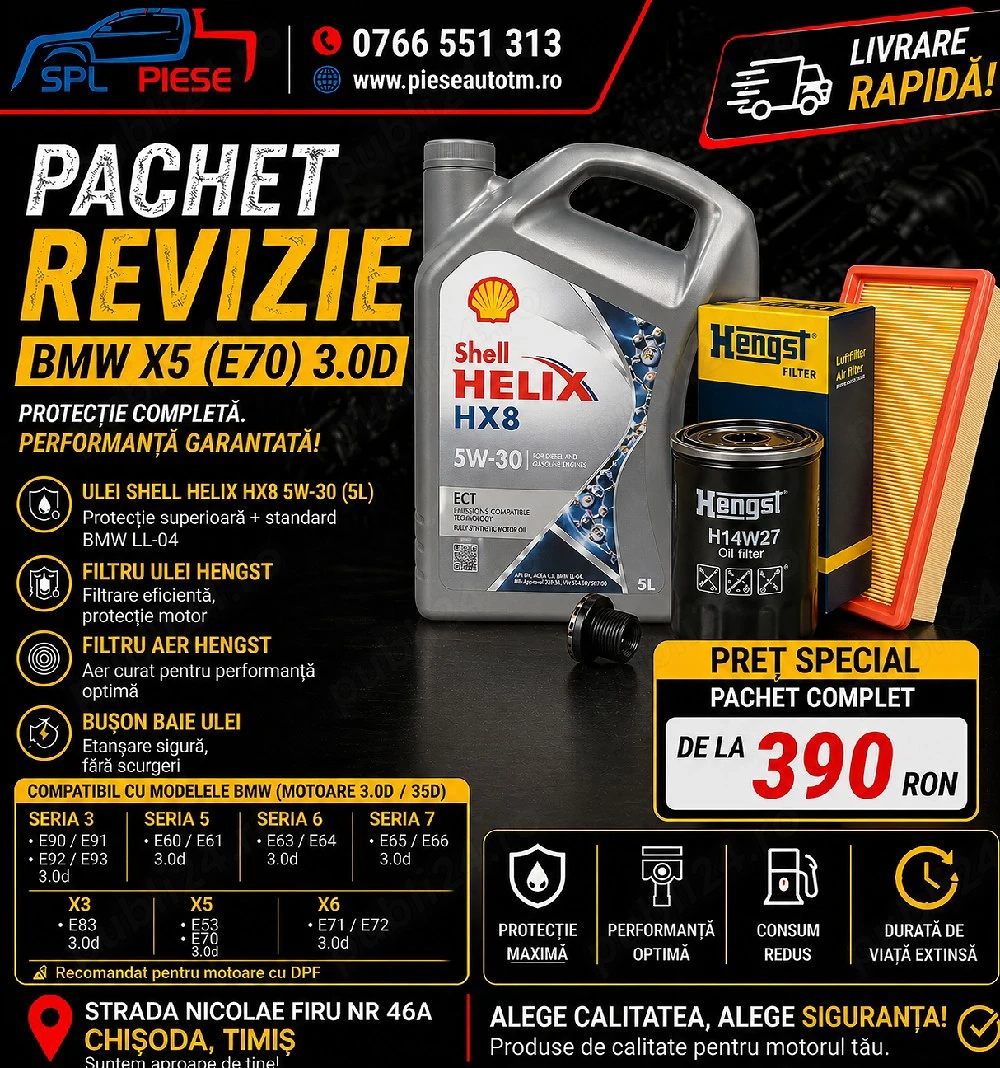 Pachet revizie complet pentru BMW X5 (E70) 3.0D!