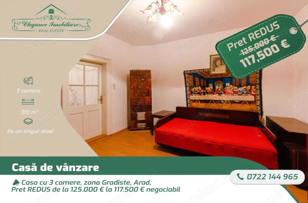 Casa cu 3 camere, zona Gradiste, Arad