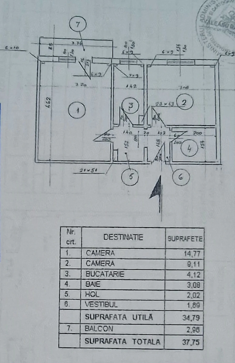 Proprietar - 2 camere, DECOMANDAT, Brâncoveanu - Huedin, Etaj 7    10, Instalatii noi, Gata de mutat