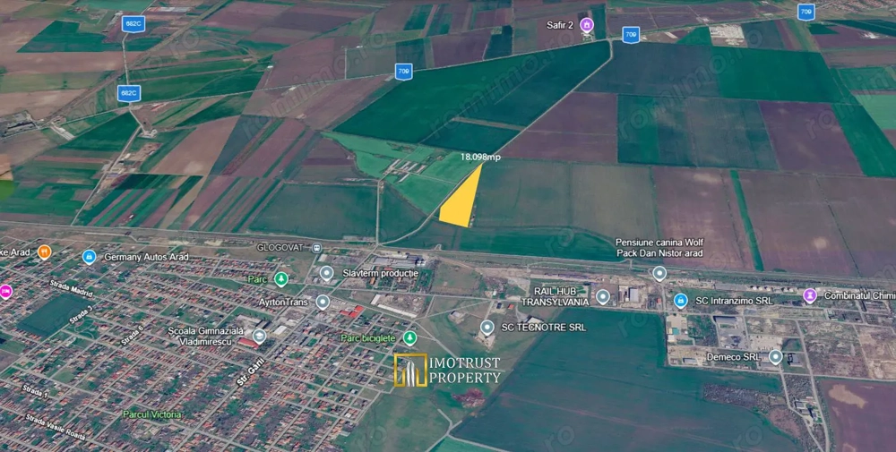 Teren agricol de vanzare Vladimirescu, Arad