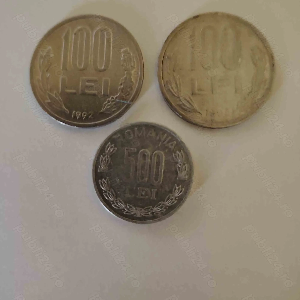 2 monede 100lei 1992 si 1993 si 500lei din1999