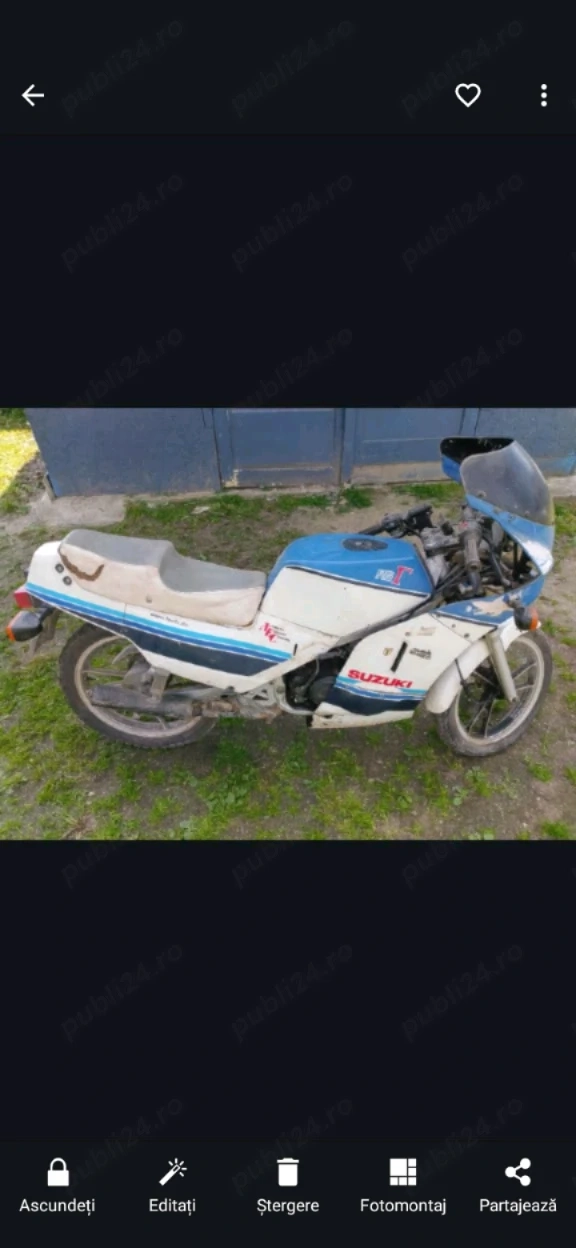 Motocicleta de colecție. Suzuki Rg 125 2t