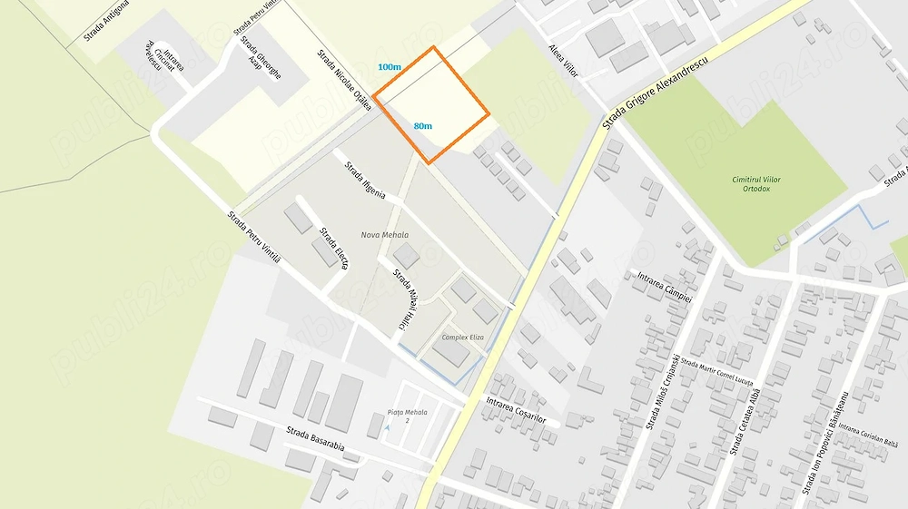 De vinzare  TEREN in TIMISOARA cartier NOVA MEHALA ca. 80m x 100m