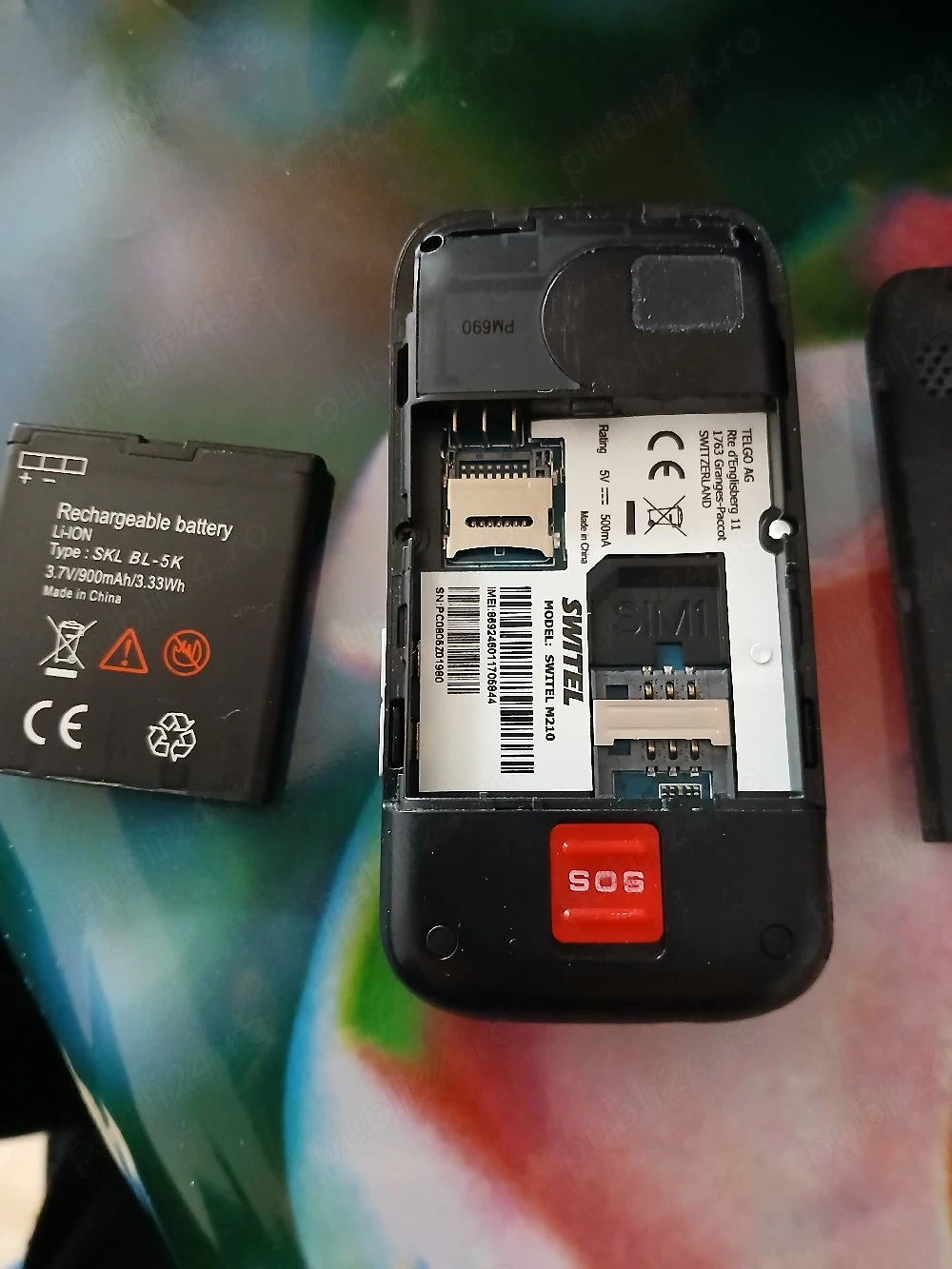 telefon cu clapeta  cu numere mari 
