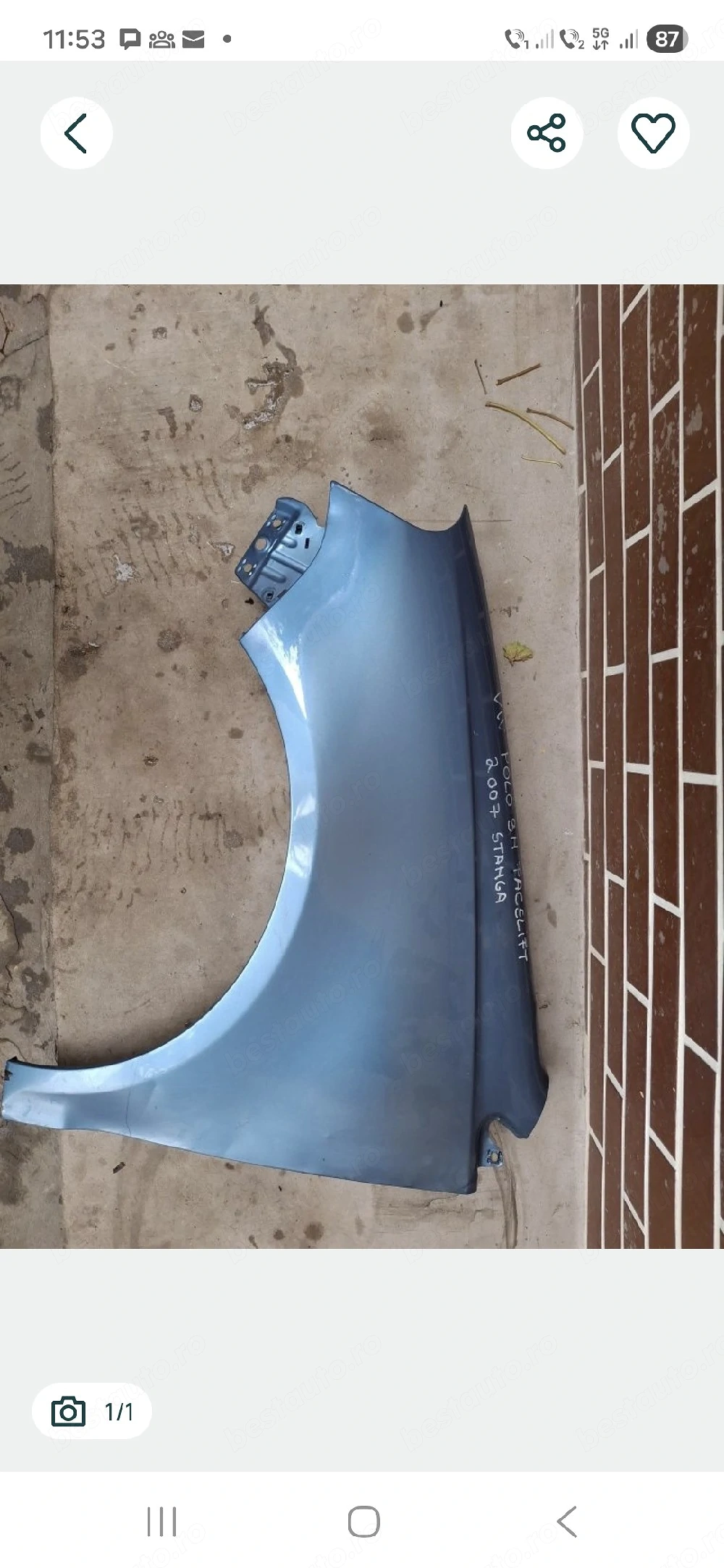 Aripă stânga volkswagen polo