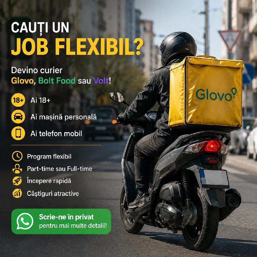 Devino Curier Glovo, Bolt Food sau Wolt!
