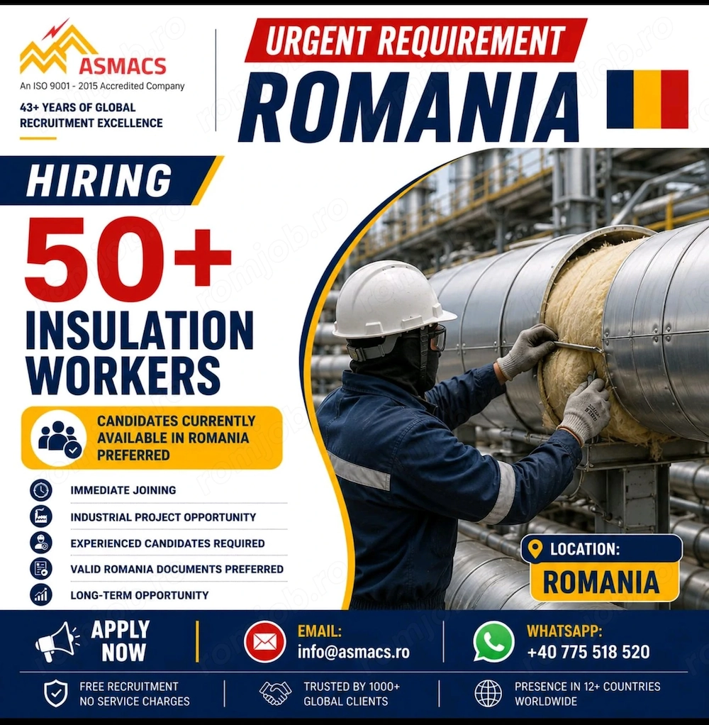 Construction Insulator Worker required 