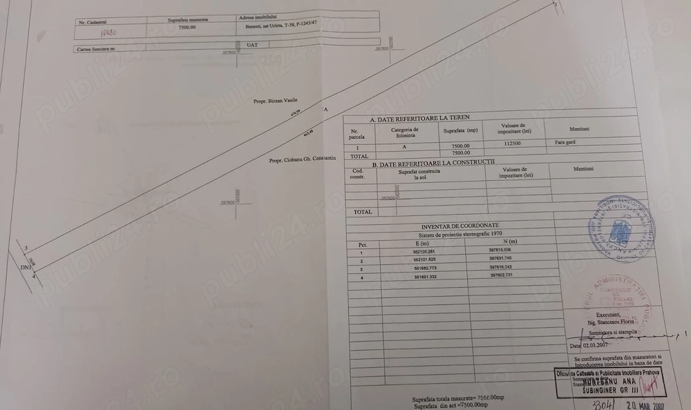 URGENT! Vând Teren Bănești DN1