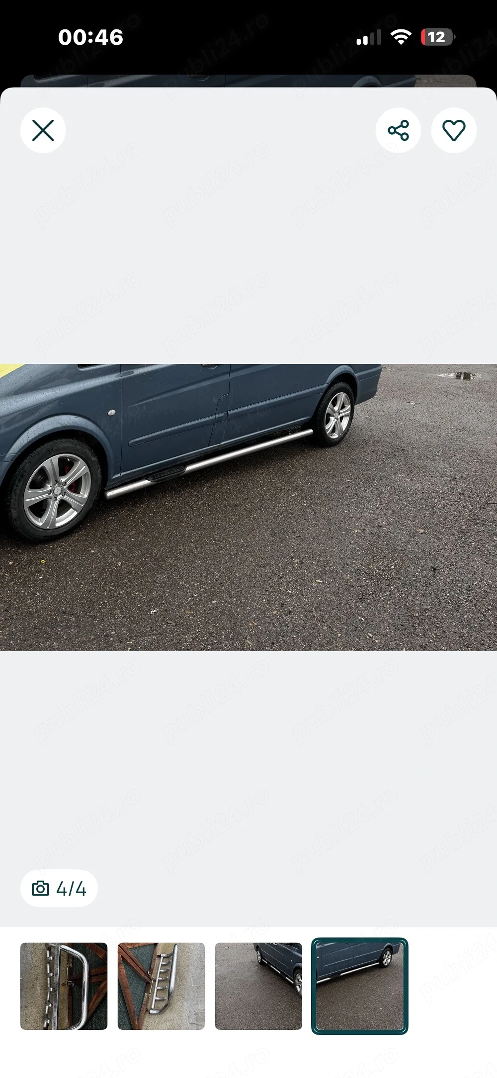 vand bulbar si praguri inox Mercedes vito