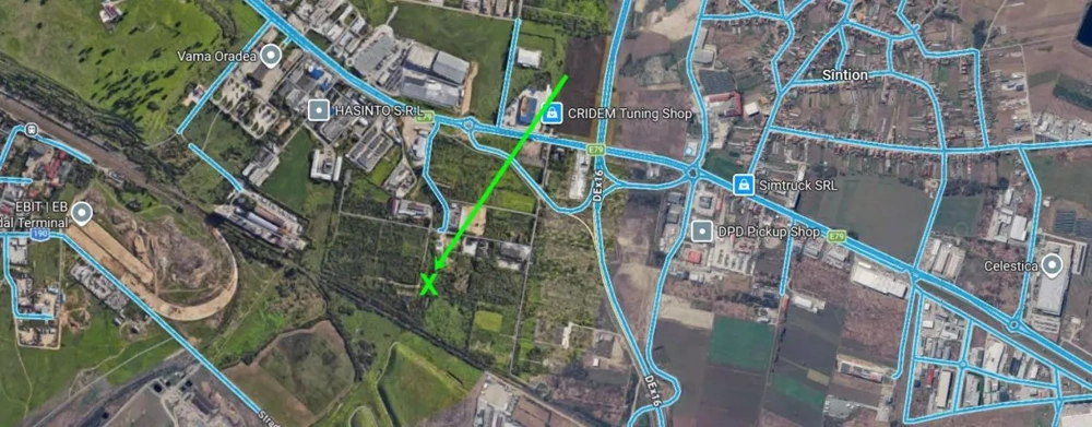 Conexiune directa cu DEx16: Teren industrial de 13.500 mp pe Calea Borsului