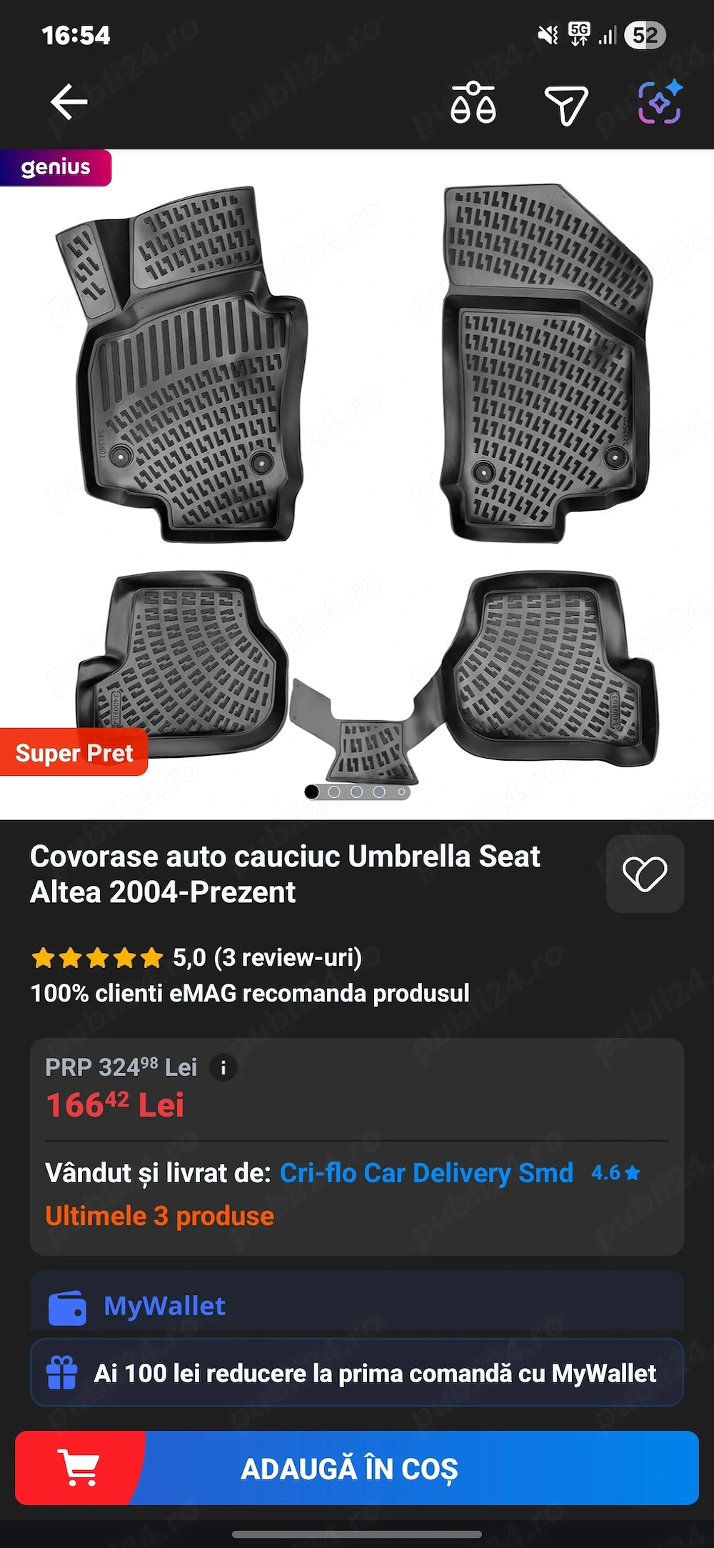 Presuri cauciuc umbrella pentru seat altea 2004-prezent