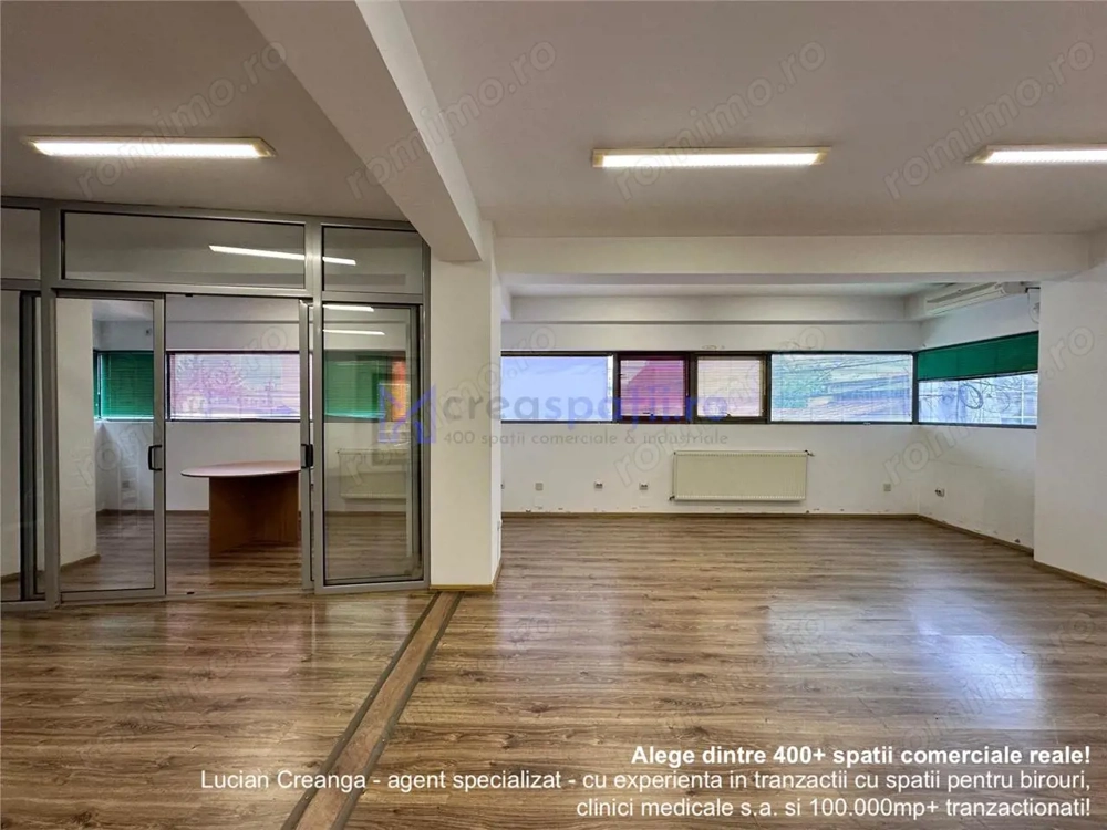 Spatiu comercial  birouri, gara Iasi, 84mp, lift, et. 1, la strada