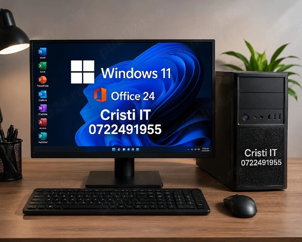 Instalare WINDOWS 11*10 LicentaTV  jocuri OFFICE24 Driver la domiciliul clientului