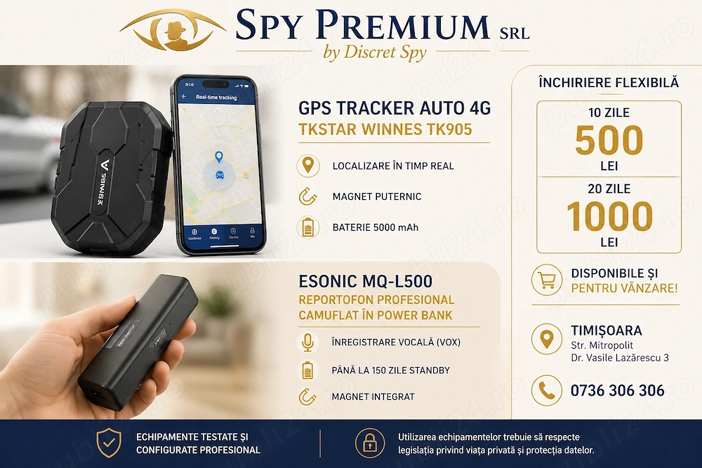DETECTIVI PARTICULARI-Timisoara -Vindem-Inchiriem Echipamente -SpyPremium 