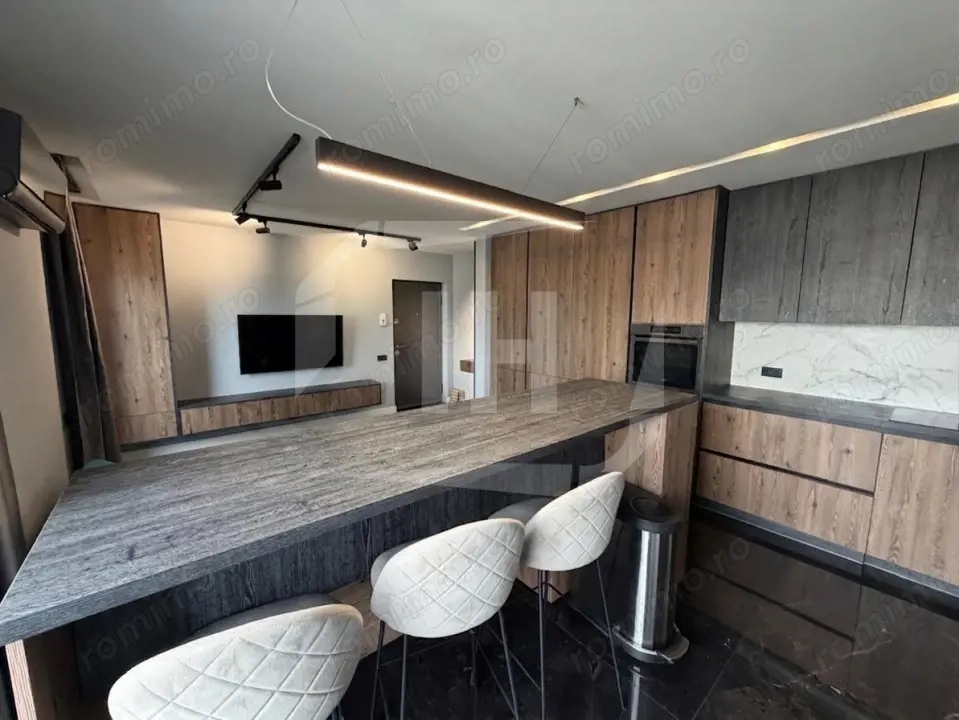 Apartament 2 camere, terasa, mobilat si utilat modern