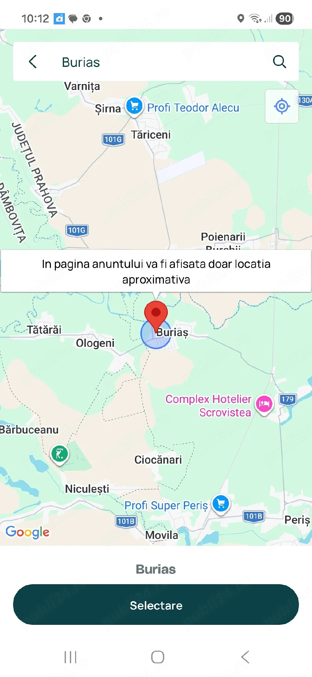 Teren de  vanzare 1500 met Intravilan 