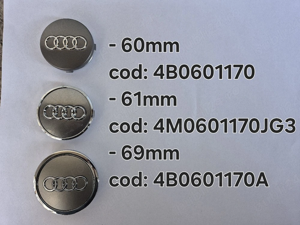 Capace centrale audi 60mm, 61mm, 69mm